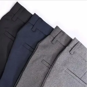 Celana Formal Slimfit Pria Panjang Kantor Kerja Navy Abu Muda Tebal Bahan Wool Berkualitas Tinggi Nyaman Hitam Slim Fit Celana Kantor Kain Casual Melar
