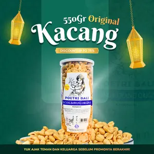 Poetri Bali Kacang Bawang 550gr - Cemilan Harian Enak Untuk Keluarga
