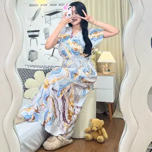 Sapasara - Daster Bali Manohara Panjang Semata Kaki Kain Rayon Busui Friendly Dewasa Nyaman Tebal Tidur Wanita Santai