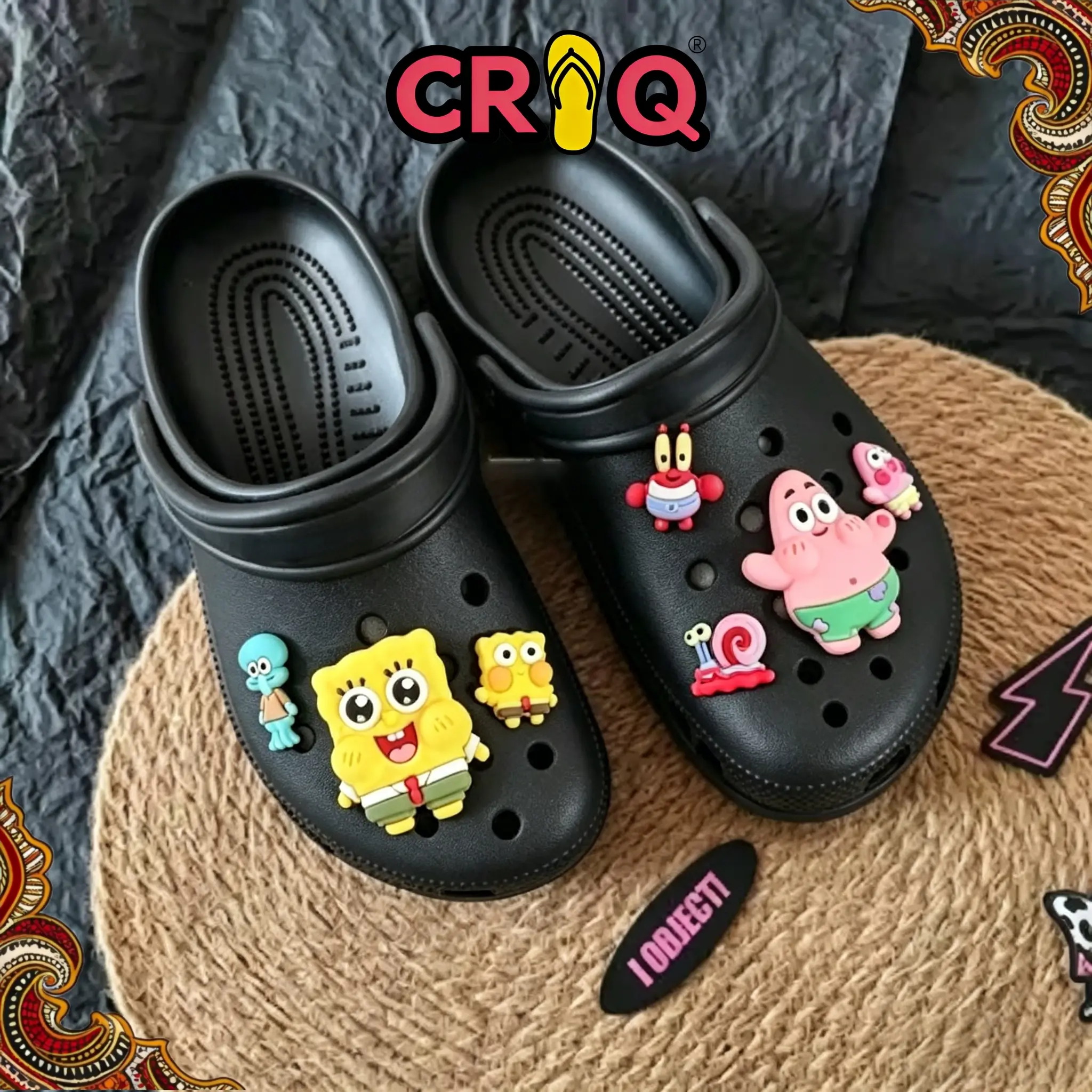 CRIQ-Sandal Selop Anak Cowok Cewek Premium Anti Slip Karakter Sendal Baim Bayi Balita Lucu 24-45