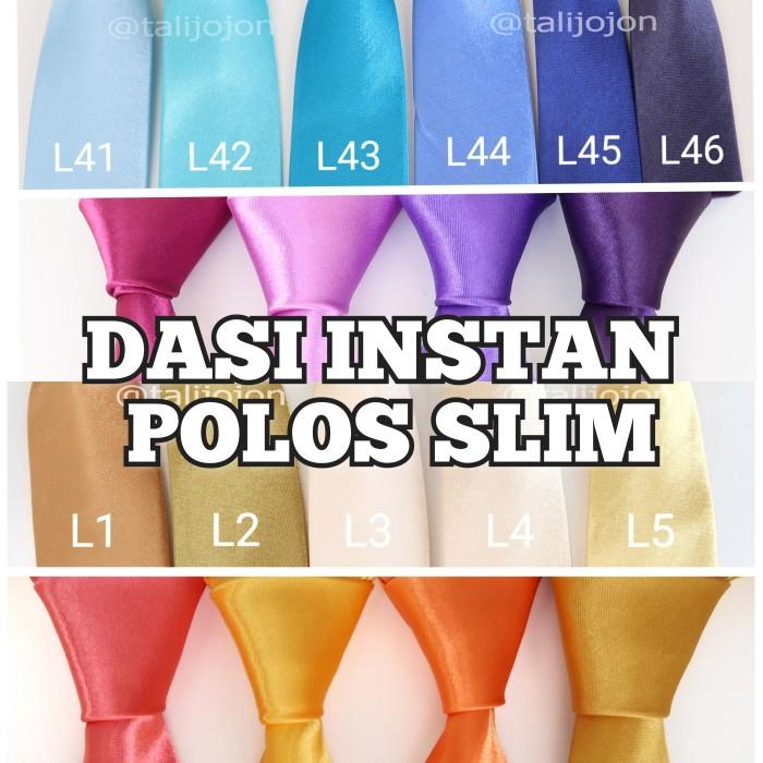 U㊛A4 DASI INSTAN PRIA DASI SLIM POLOS GOLD DASI BIRU DASI UNGU M✪VQ 1