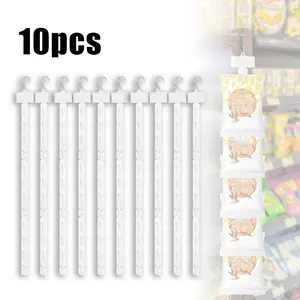 10pcs Clip Strip Display Makanan 62.5cm Snack Hanging Strip Supermarket