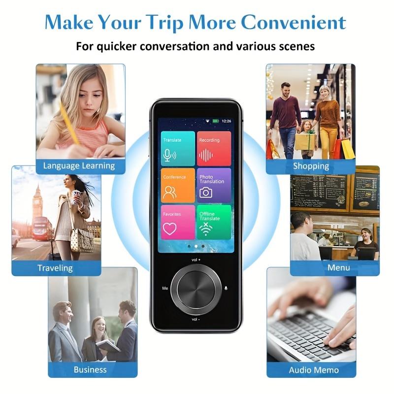 Product Introduction of M9 Language Translator Device Portable Voice Interpreter In 107 Languages Real-time 2-WAY Voice Translator Support Recording Text Translate Photo Translating Chinese/English/Japanese/Korean 3