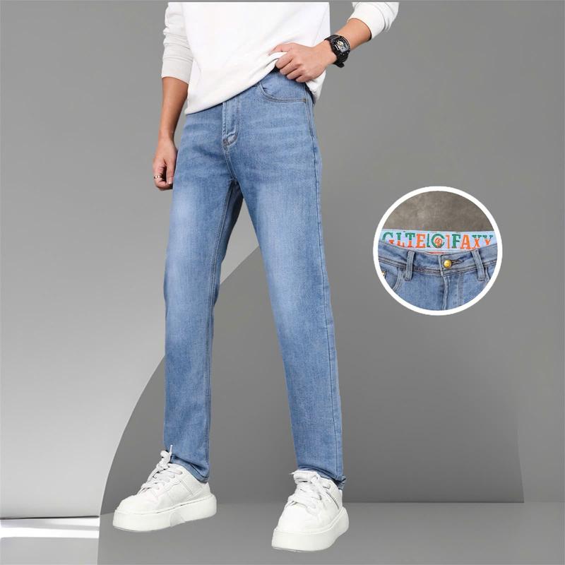  Quần jean dài quần bò nam ống đứng MÀU XANH BẠC MS DL 27   ống 16-18cm tùy size  Menswear Có Túi Pants 