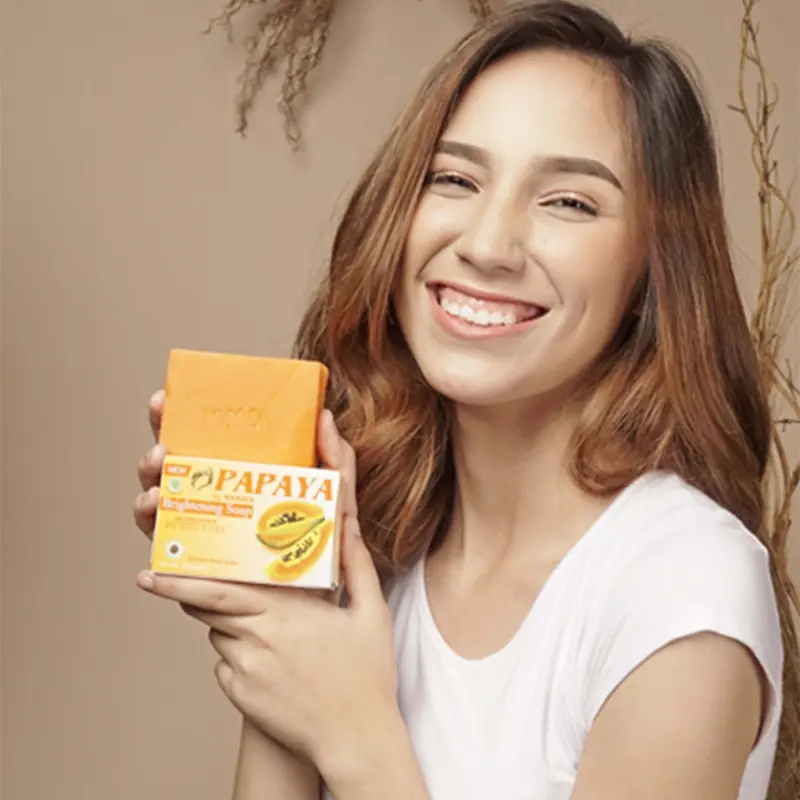 Sabun Papaya By Mamaya Sabun Pemutih Kulit Pepaya BPOM Brightening Soap Mencerahkan Membersihkan 5