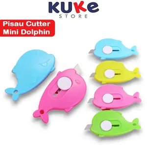 Pisau Cutter Mini Model Awan / Karter Pemotong Kertas Plastik Pembuka Paket Perlengkapan ATK Sekolah Stainless