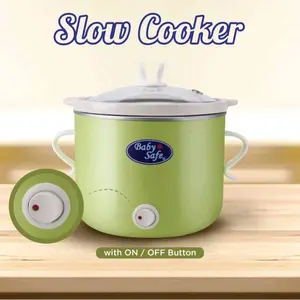 LB008 Baby Safe Slow Cooker 0.8 L On/Off Button / Babysafe Slowcooker MPASI Bayi