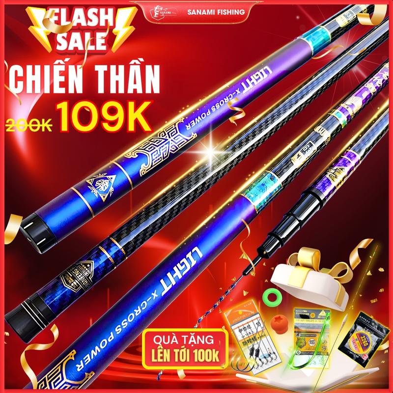 Cần Câu Tay Cần Câu Đài Câu Đơn Chiến Thần 5H,6H,8H 28i CT31 - Sanami Fishing Câu Cá Đi Câu Bắt Cá