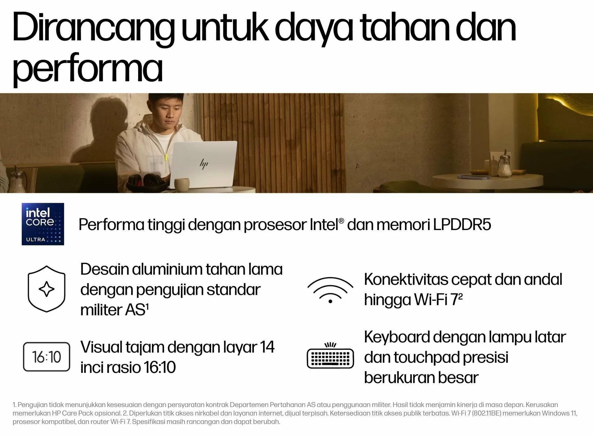 HP Omnibook 7 14 fs0999TU Intel Core 9 270H 32GB RAM 1TB SSD 14” 3K OLED 100% DCI-P3 120Hz Resmi HP + ADP Windows 11 HP Omnibook 7 14 fs0999TU Intel Core 9 270H 32GB RAM 1TB SSD 14” 3K OLED 100% DCI-P3 120Hz Resmi HP + ADP Windows 11