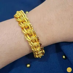 (Beli 2 Bonus 1 Random)Gelang Rantai Sisik Naga Nori Model Arab Warna 24k Kualitas Premium|Anti Karat untuk Harian Kondangan Lebaran
