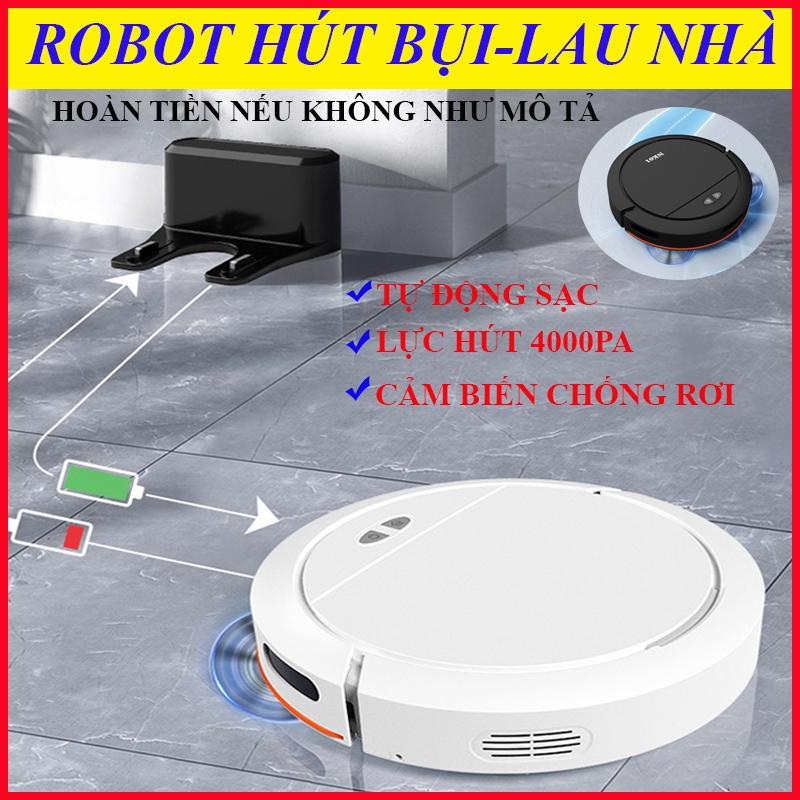 Robot hút bụi lau nhà NK01 tự động sạc pin lực hút 4000pa hút cực mạnh chống…