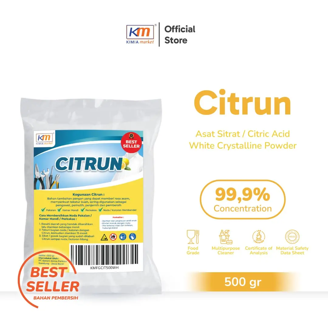Citrun - Asam Sitrat Food Grade Serbuk Ajaib Pembersih Multifungsi By Kimiamarket.id
