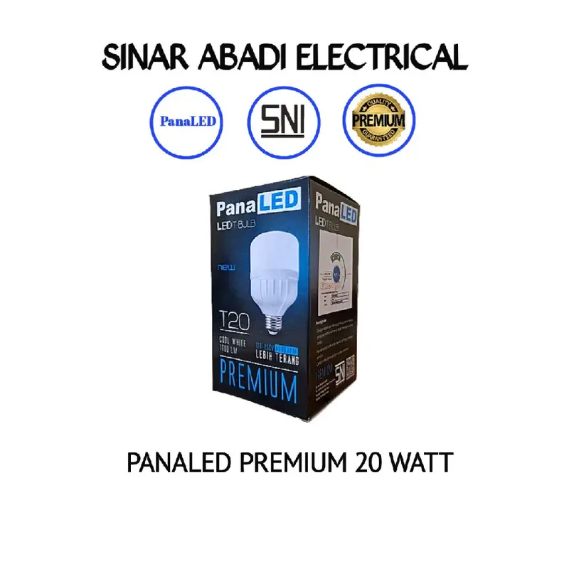 Lampu LED 20 Watt 20w PANALED PREMIUM by LUBY SNI Murah - Putih 6500K 0