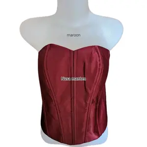 bustier Wanita atau kamisol saten tali dalaman kebaya Atasan