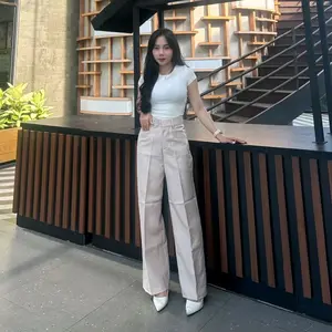 Ara Pants Celana wanita Loose pants Trousers Highwaist Semiwool premium Korean style Lospant higwaist Kulot Panjang Cewek Wide leg