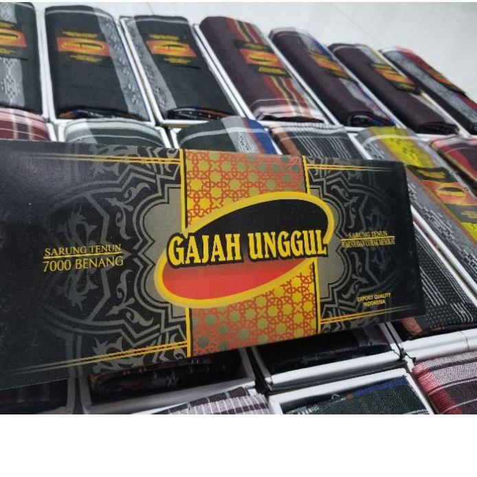grosir 10 pcs sarung gajah unggul  sarung tenun dobby murah 1