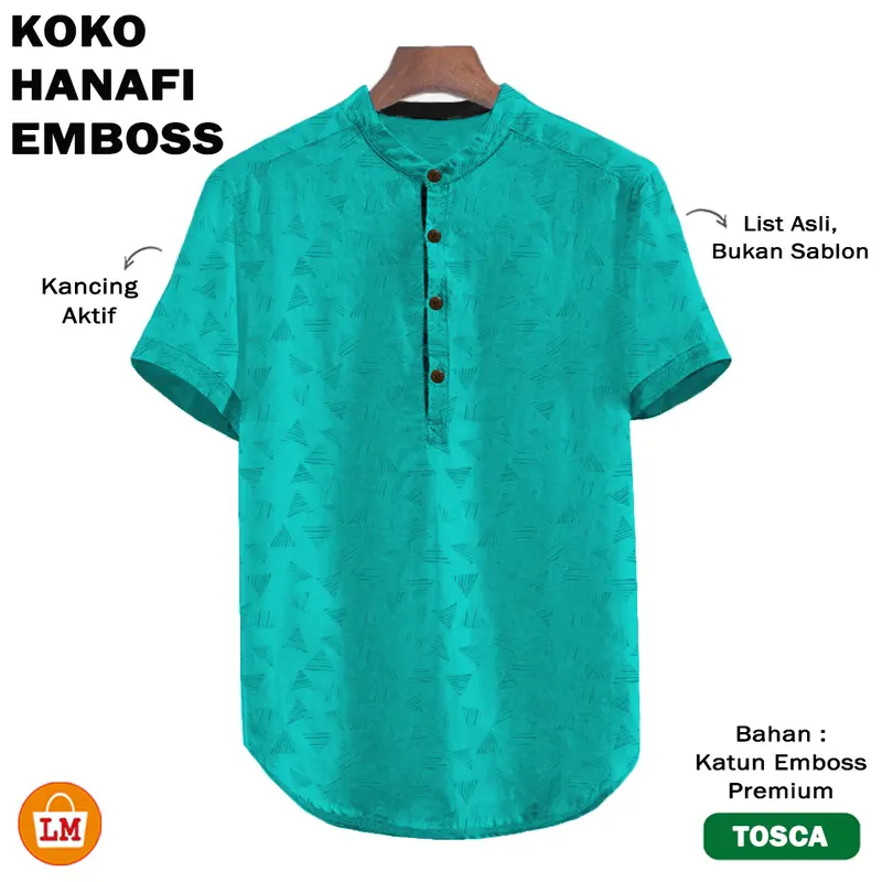 TERMURAH TERLARIS KOKO KURTA HANAFI LENGAN PENDEK Ukuran M L XL XXL TERBARU LMS 26432 26434 3