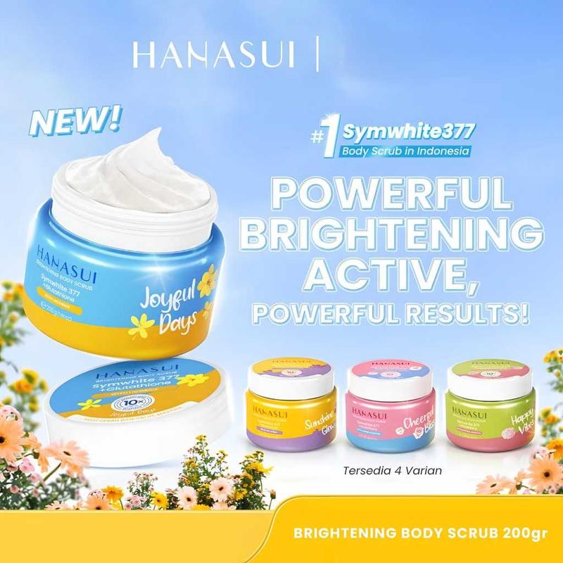 ENVIO - Hanasui Brightening Body Scrub 200gr - Scrub Mencerahkan Kulit Hanasui 1