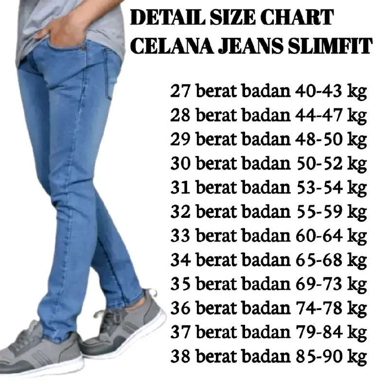 Celana Panjang Jeans Pensil Skinny Pria Snowash Slimfit Strech Denim Stretch Melar 5