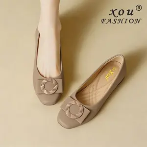 XOU New Fashion Flatshoes sepatu kantor wanita terbaru 2026  Wanita Elegan Sepatu Flat Balet A04 flat shoes elegant style lancip Nyaman & Versatile untuk Acara Santai dan Formal pansus wanita