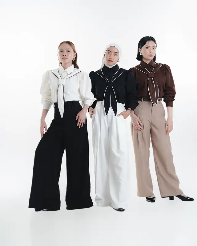 ELSE | Daissy Shirt | Kemeja Wanita Dasi Atasan Casual dan Formal 100% Infinit Cotton kemeja  viral 0