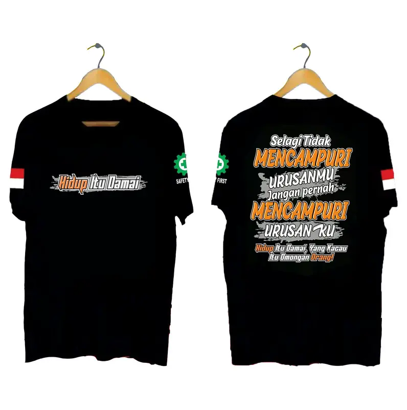KAOS PRIA HIDUP ITU DAMAI | SIMPLE, DINAMIS, DAN MEMBERIKAN KESAN KASUAL bajudistro xxxl xl 0