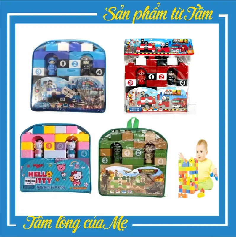 Bộ Xếp Hình 29 Chi Tiết Bằng Nhựa Giúp Bé Học Toán, Màu Sắc Kèm Tư Duy Xếp Hình 0