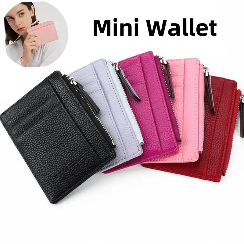 1 PC Women Zipper Coin Pocket Mini PU Wallet Card Holders Purse Small Wallet Girl wallets