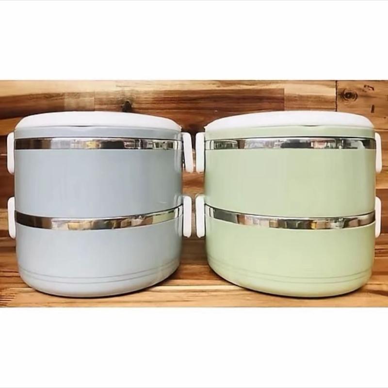 Cạp lồng cơm 2 tầng . Ruột bằng inox 304 tiện lợi khi mang cơm .đi làm , đi học , đi chơi ( shop gửi mầu ngẫu nhiên )