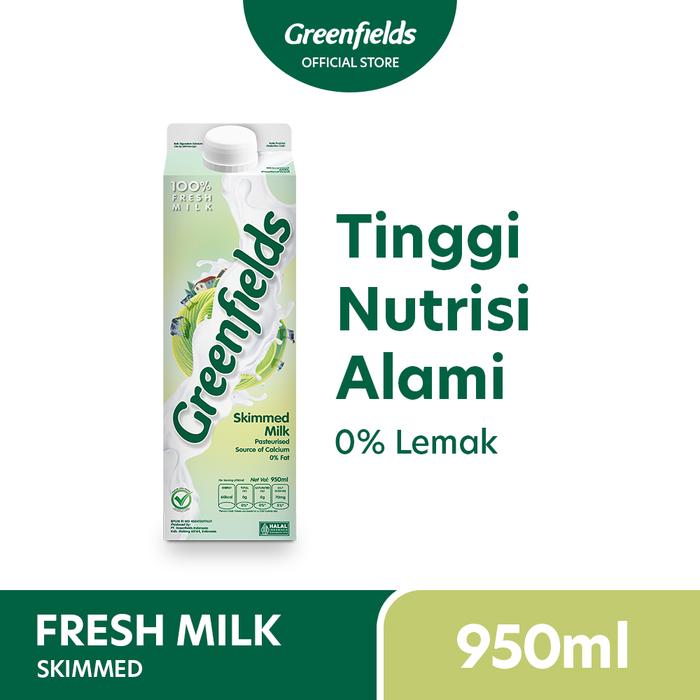 Gambar [INSTANT ONLY] Susu Segar Greenfields - Fresh Milk Skimmed 950ml dari Greenfields Indonesia Kota Administrasi Jakarta Barat Tokopedia