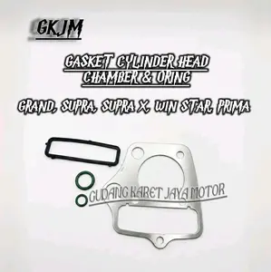 Gasket Cylinder Head Honda Supra & Supra X 100 & Grand & Star & Win & Prima Packing-Paking Silinder Boring Atas-Tengah Awal-Old motorcycle