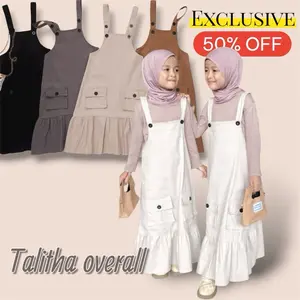 Overall Thalita Katun twill premium lembut Muslim Panjang Wanita Gamis Instan Nyaman