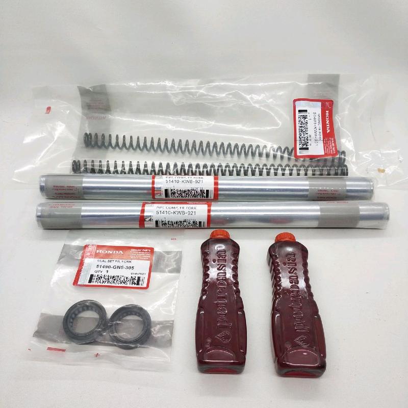 PAKET AS SHOCK DEPAN + SEAL + OIL + PER HONDA - BLADE 110 / BLADE NEW / REVO FIT / REVO ABSOLUTE (KWB) 2