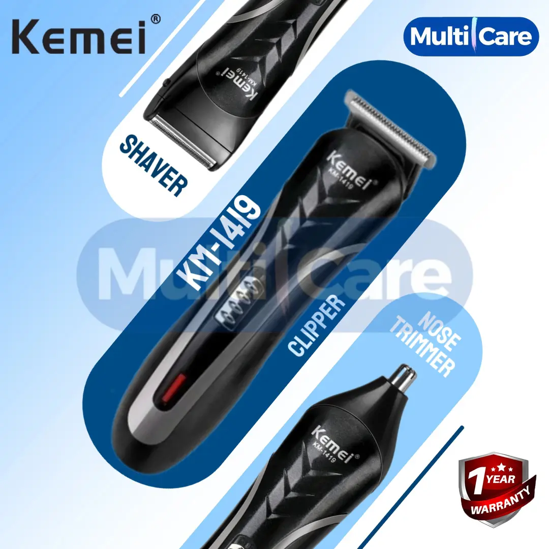 Kemei km 1419 hair clipper alat cukur rambut jenggot rechargeable