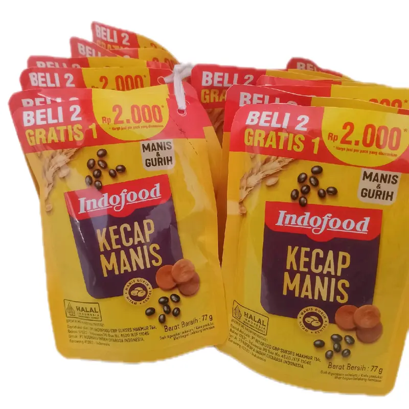 Kecap Manis Indofood  9pcs 77gr - Bahan Pilihan Berkualitas - Masakan Makanan 0