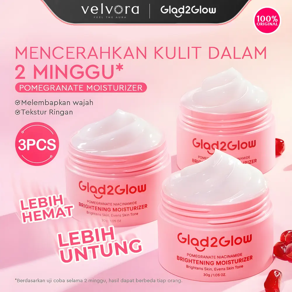 Glad2Glow Pomegranate 5% Niacinamide Brightening Moisturizer, Size - 30gr