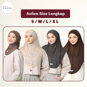 KENAN - Avilea (AIRFLOW) Instan Hijab Bergo Soft Ped Size S / M / L / XL / XXL Airflow Cooltech
