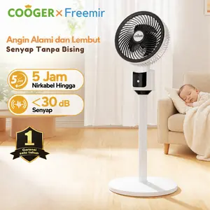 [EXLUSIVE] freemir x COOGER Kipas USB Baterai 3in1 Portable Stand Fan Wireless 5W 3 Kecepatan Angin Lembut dan Alami Hitam Putih 80 cm Hemat Daya 5W Fleksibel untuk Rumah Kantor Belajar Piknik