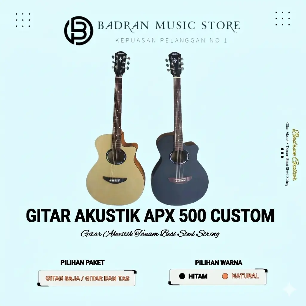 GITAR Akustik APX 500 Standart Tanam Besi Aktif Double Action