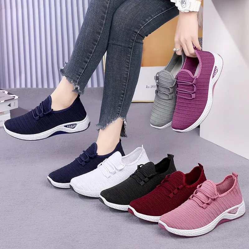 (1 pasang sepatu 35.800) SEP102 (Tanpa Kotak) Sepatu Sneakers Wanita Size 36-42 Ada 7 Warna Simple Polos Ringan Olahraga Gym Korea Sport Casual Style Shoes