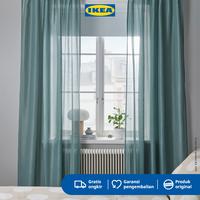 Gambar IKEA STENFRÖ Gorden Tipis 1 Pasang Toska Dengan Pita Pos 145x250cm dari IKEA Indonesia Kota Administrasi Jakarta Timur 1 Tokopedia