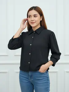 SEVARA - Ellyn Top Atasan wanita Kemeja Lengan 7/8 Bahan Knit Premium super adem Korea Style Knitwear