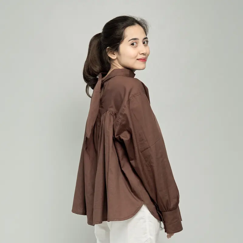 Benang Baju - Wavy Reversible Blouse (Atasan Blus Wanita Dua Sisi Reversible Bisa Bolak-Balik| Atasan Kekinian Elegan) 1