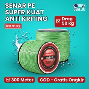 TaffSPORT Senar Pancing Super PE 300 Meter 500 Meter Tali Benang Pancing Kuat Warna Hijau