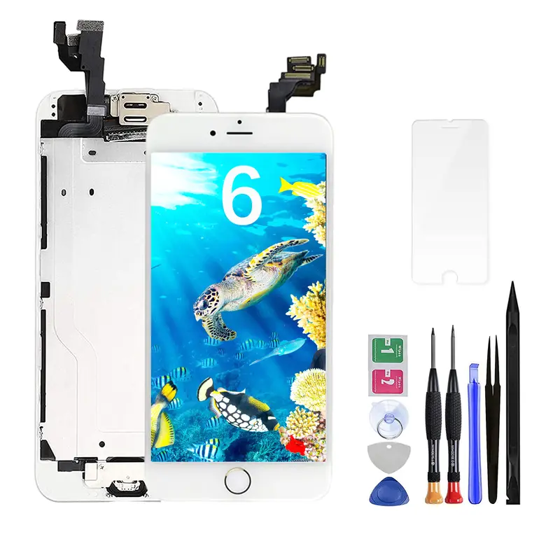 Thay thế màn hình cho iPhone 6, Bộ thay thế LCD & màn hình Digitizer, Lắp ráp đầy đủ, Tương thích với iPhone 6 4,7 inch Model A1549 A1586 A1589, Bao gồm các công cụ sửa chữa 1