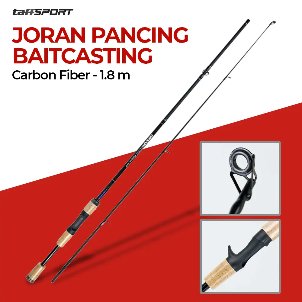 TaffSPORT Joran Pancing Baitcasting Carbon Fiber 4 Section 1.8M - JPA66MTF