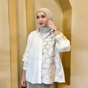 LUISA SHIRT | ATASAN WANITA BORDIR PREMIUM | KEMEJA WANITA AESTHETIC EARTH TONE | ATASAN BORDIR TRENDY 2025