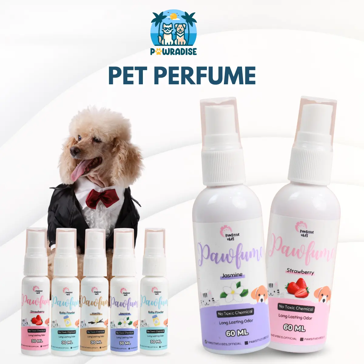 Parfume Hewan Kucing Anjing Hamster Kelinci Non Alkohol - Wangi Tahan Lama - No Toxic Chemical - Long Lasting Fragrance Spray - Pewangi Bulu Hewan