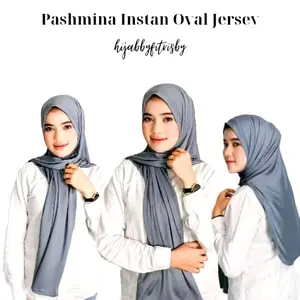 PASHMINA INSTAN JERSEY OVAL PREMIUM / PASMINA OVAL VIRAL