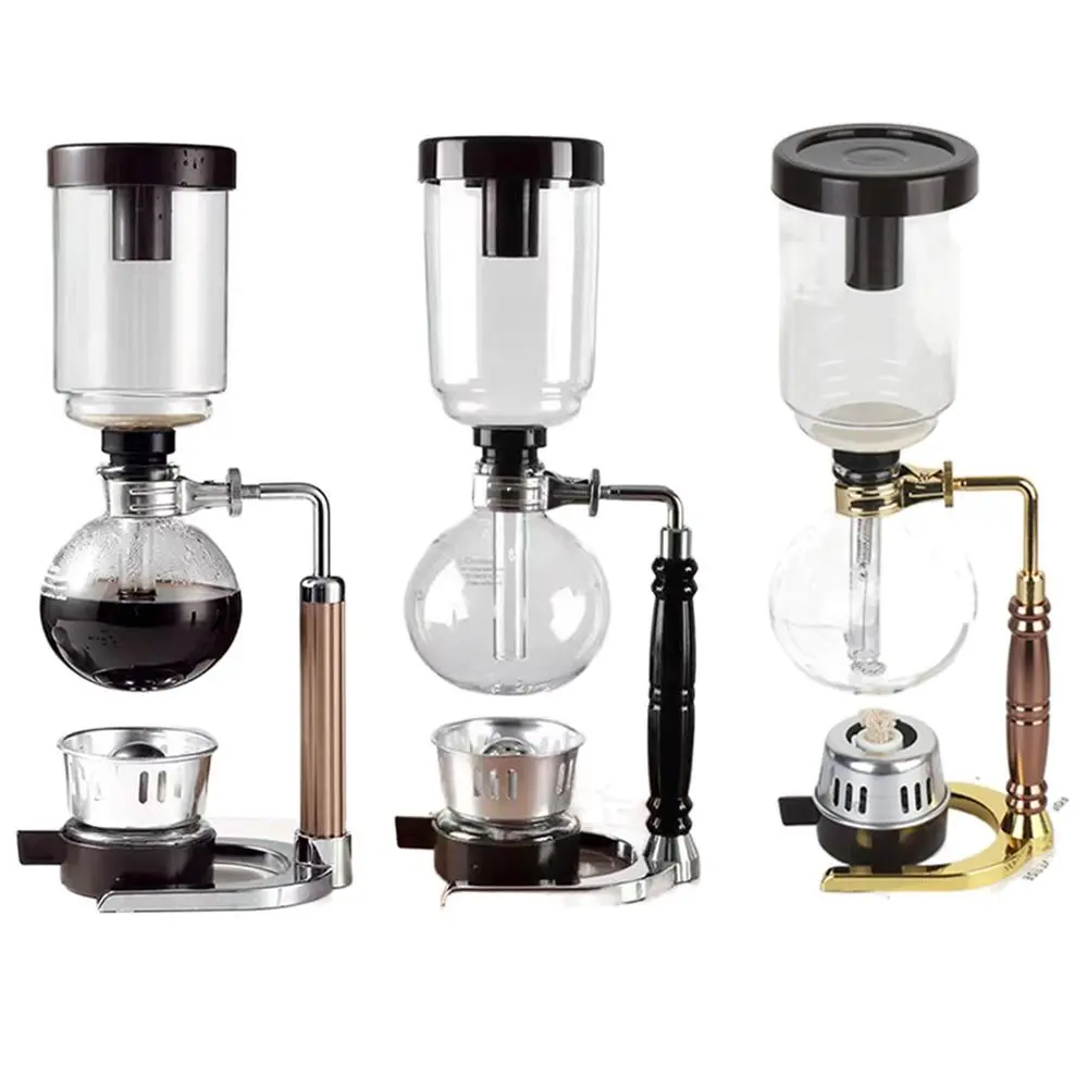 Máy pha cà phê Siphon lọc, Phong cách Cổ Điển, Kính chịu nhiệt, Máy pha cà phê chân không, Rõ ràng trọng lực, Thích hợp cho 3 / 5 cốc cà phê, Bình pha cà phê, cho gia đình